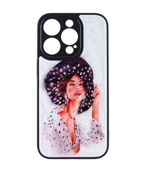 TPU+PC чохол Prisma Ladies для Apple iPhone 12 Pro Max (6.7") Girl in a hat