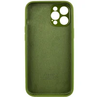 Чехол Silicone Case Full Camera Protective (AA) для Apple iPhone 12 Pro Max (6.7") Зеленый / Dark Olive