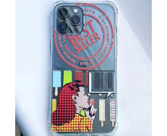 Чехол TPU Crossbody Street Style для Apple iPhone 12 Pro Max (6.7") Ice cream / Красный