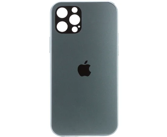 TPU+Glass чехол GLOSSY Logo Full camera для Apple iPhone 12 Pro Max (6.7") Зеленый