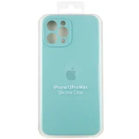 Чехол Silicone Case Full Camera Protective (AA) для Apple iPhone 12 Pro Max (6.7") Бирюзовый / Marine Green