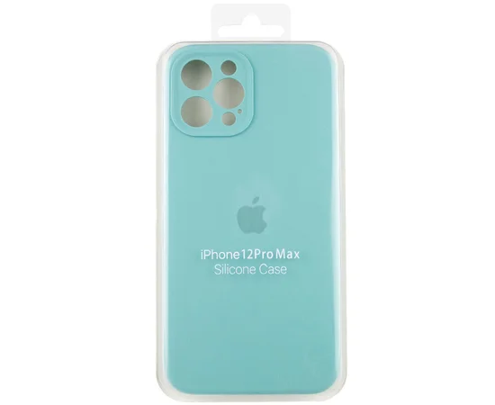Чохол Silicone Case Full Camera Protective (AA) Apple iPhone 12 Pro Max (6.7") Бірюзовий / Marine Green