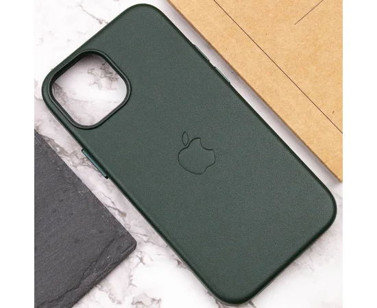 Кожаный чехол Leather Case (AAA) with MagSafe для Apple iPhone 12 Pro Max (6.7") Forest Green