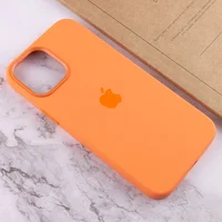 Чохол Silicone case (AAA) full with Magsafe and Animation для Apple iPhone 12 Pro Max (6.7 ") Помаранчевий / Kumquat