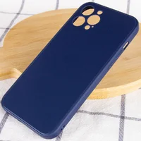 TPU+Glass чехол GLOSSY Logo Full camera для Apple iPhone 12 Pro Max (6.7") Синий