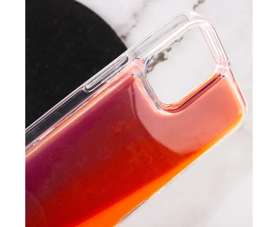 Неоновый чехол Neon Sand glow in the dark для Apple iPhone 12 Pro Max (6.7") Фиолетовый / Оранжевый