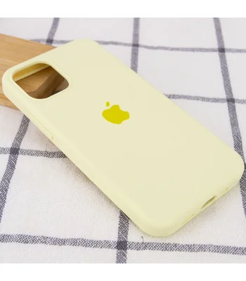 Чехол Silicone Case Full Protective (AA) для Apple iPhone 12 Pro Max (6.7") Желтый / Mellow Yellow