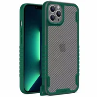 Чехол TPU+PC TRAVEL Carbon для Apple iPhone 12 Pro Max (6.7") Зеленый