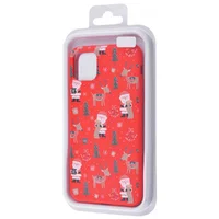TPU чехол WAVE Fancy для Apple iPhone 12 Pro Max (6.7") Santa Claus and Deer / Red