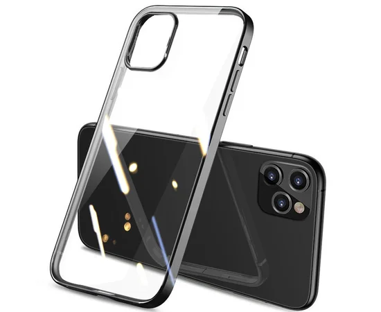 TPU чехол G-Case Shiny Series для Apple iPhone 12 Pro Max (6.7") Черный