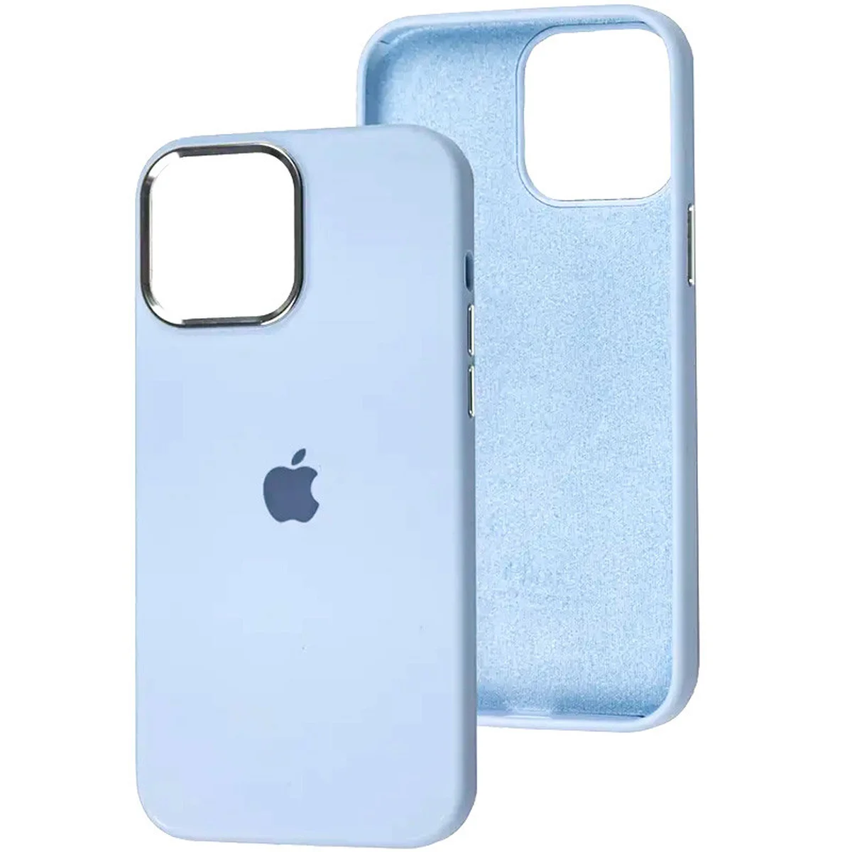 Чохол Silicone Case Metal Buttons (AA) для Apple iPhone 12 Pro Max (6.7") Блакитний / Cloud Blue