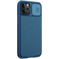 Карбоновая накладка Nillkin CamShield Pro Magnetic для Apple iPhone 12 Pro Max (6.7") Синий