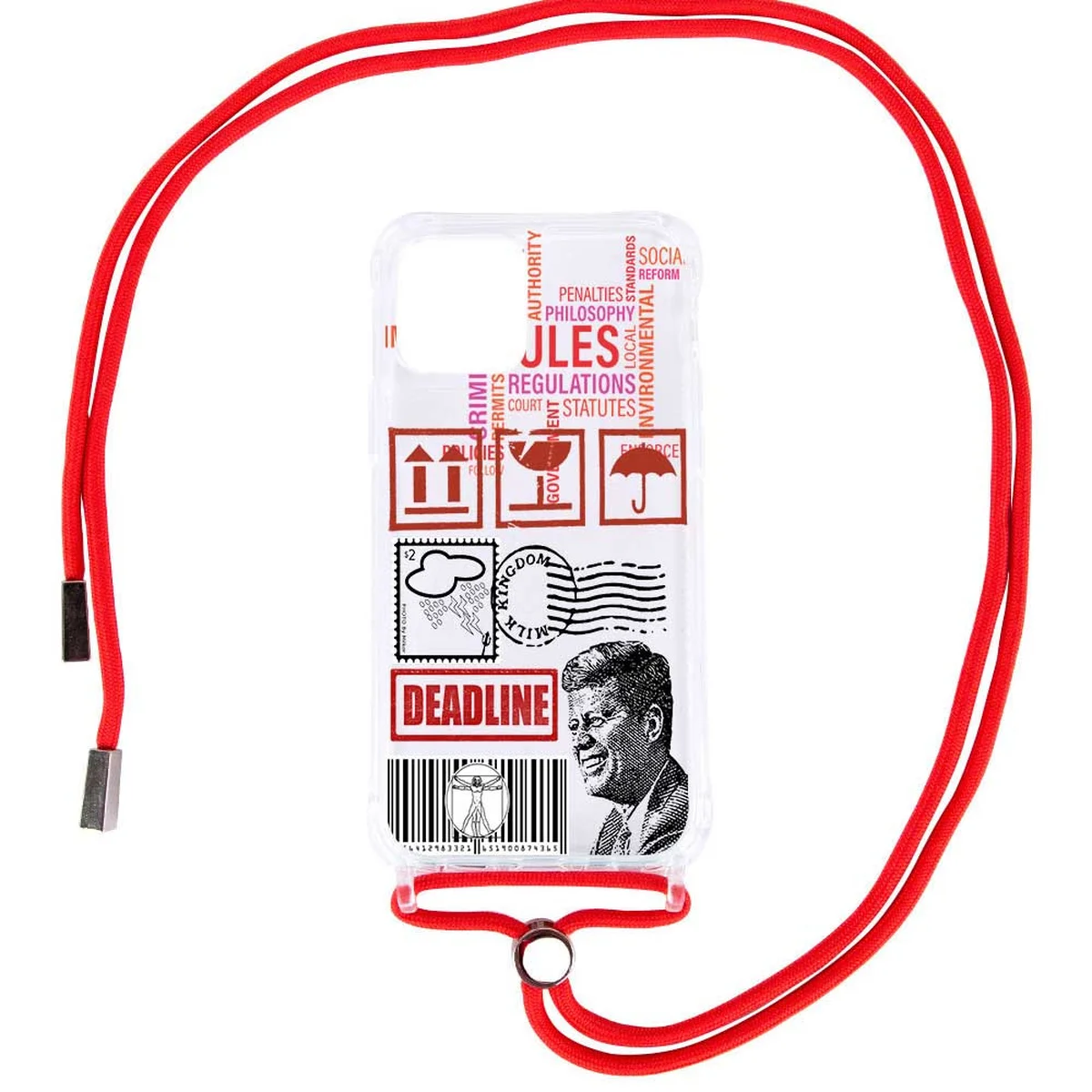 Чохол TPU Crossbody Street Style для Apple iPhone 12 Pro Max (6.7 ") Kenedy / Червоний