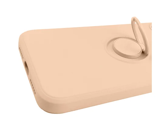 Чехол TPU Candy Ring Full Camera для Apple iPhone 12 Pro Max (6.7") Розовый / Pink Sand