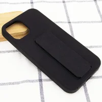 Чохол Silicone Case Hand Holder для Apple iPhone 12 Pro Max (6.7 ") Чорний / Black