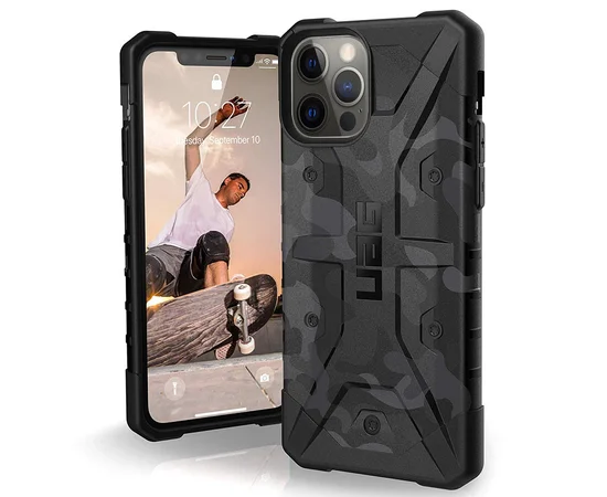 Ударопрочный чехол UAG Pathfinder камуфляж для Apple iPhone 12 Pro Max (6.7") Серый