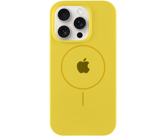 Чехол Silicone Case Full Protective (AA) with MagSafe для Apple iPhone 12 Pro Max (6.7") Желтый / Yellow
