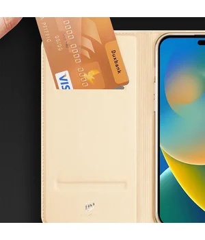 Чохол-книжка Dux Ducis з кишенею для візиток для Apple iPhone 12 Pro Max (6.7") Золотий