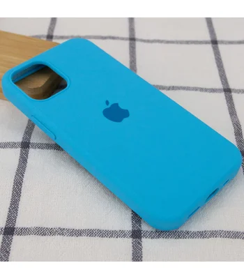 Чехол Silicone Case Full Protective (AA) для Apple iPhone 12 Pro Max (6.7") Голубой / Blue