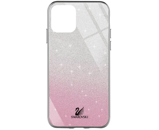 TPU+Glass чехол Swarovski для Apple iPhone 12 Pro Max (6.7") Розовый