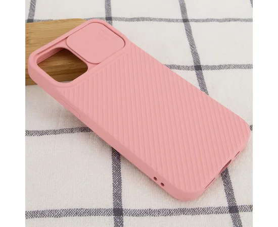 Чехол Camshield Square TPU со шторкой для камеры для Apple iPhone 12 Pro Max (6.7") Rose Gold