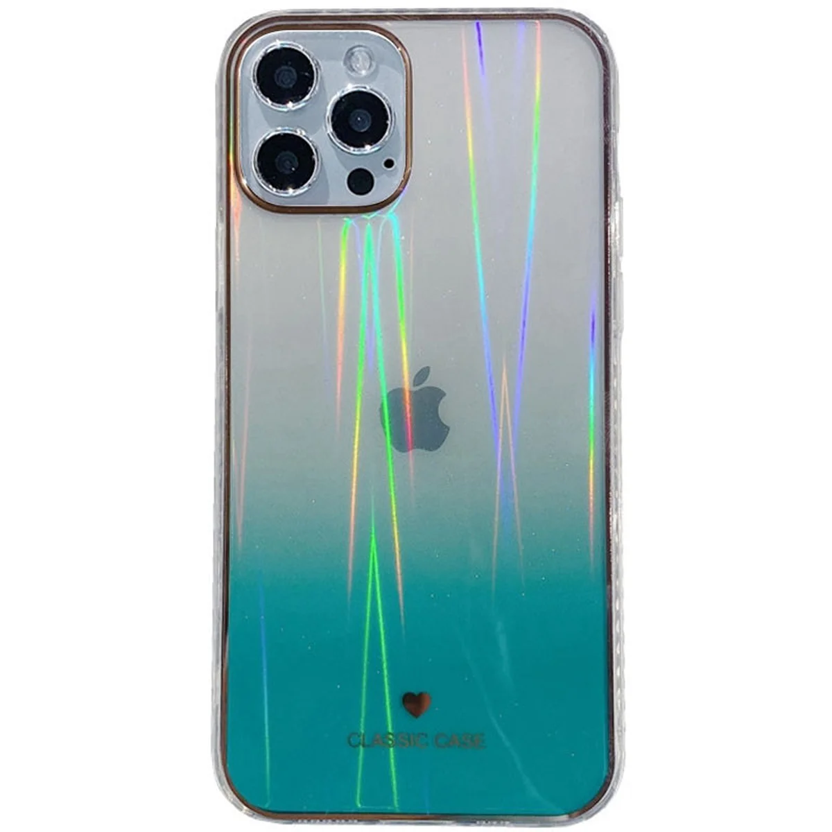 TPU+Glass чехол Aurora Classic для Apple iPhone 12 Pro Max (6.7") Зеленый