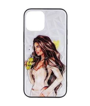 TPU+PC чехол Prisma Ladies для Apple iPhone 12 Pro Max (6.7") Yellow