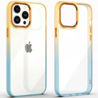 Чехол TPU+PC Fresh sip series для Apple iPhone 12 Pro Max (6.7") Бирюзовый / Оранжевый