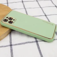 Кожаный чехол Xshield для Apple iPhone 12 Pro Max (6.7") Зеленый / Pistachio