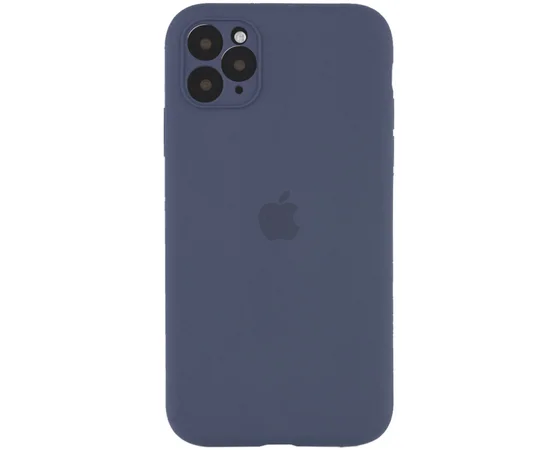 Чехол Silicone Case Full Camera Protective (AA) для Apple iPhone 12 Pro Max (6.7") Серый / Lavender Gray
