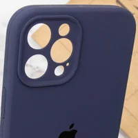 Чохол Silicone Case Full Camera Protective (AA) для Apple iPhone 12 Pro Max (6.7 ") Темно-синій / Midnight blue