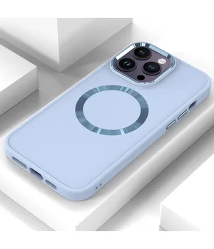 TPU чехол Bonbon Metal Style with MagSafe для Apple iPhone 12 Pro Max (6.7") Голубой / Mist Blue