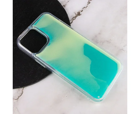 Неоновый чехол Neon Sand glow in the dark для Apple iPhone 12 Pro Max (6.7") Бирюзовый