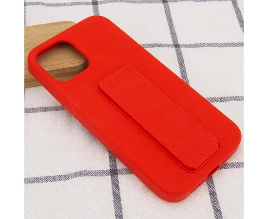 Чехол Silicone Case Hand Holder для Apple iPhone 12 Pro Max (6.7") Красный / Red