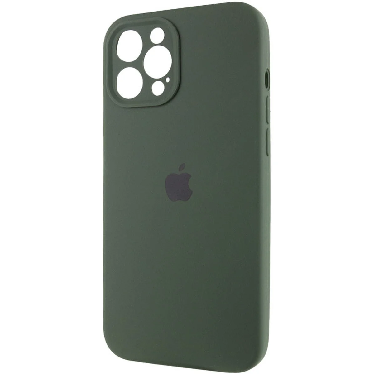 Чехол Silicone Case Full Camera Protective (AA) для Apple iPhone 12 Pro Max (6.7") Зеленый / Cyprus Green / PVH