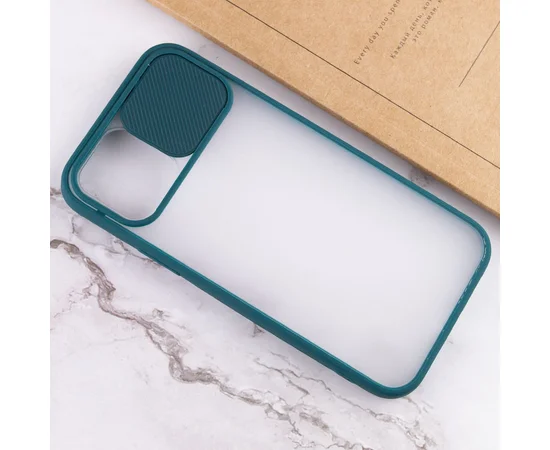 Чехол Camshield mate TPU со шторкой для камеры для Apple iPhone 12 Pro Max (6.7") Зеленый