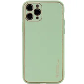 Кожаный чехол Xshield для Apple iPhone 12 Pro Max (6.7") Зеленый / Pistachio