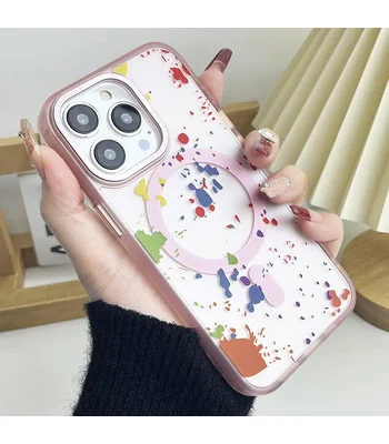 Чехол TPU+PC Flush with MagSafe для Apple iPhone 12 Pro Max (6.7") Baby pink