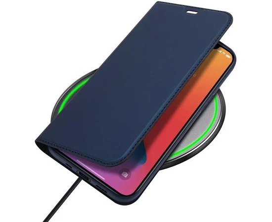 Чехол-книжка Dux Ducis с карманом для визиток для Apple iPhone 12 Pro Max (6.7") Синий