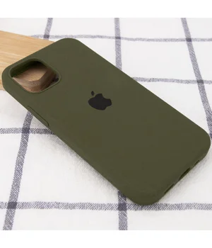 Чохол Silicone Case Full Protective (AA) для Apple iPhone 12 Pro Max (6.7 ") Зелений / Dark Olive