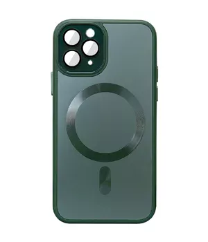 Чохол TPU+Glass Sapphire Midnight with MagSafe для Apple iPhone 12 Pro Max (6.7") Зелений / Forest green