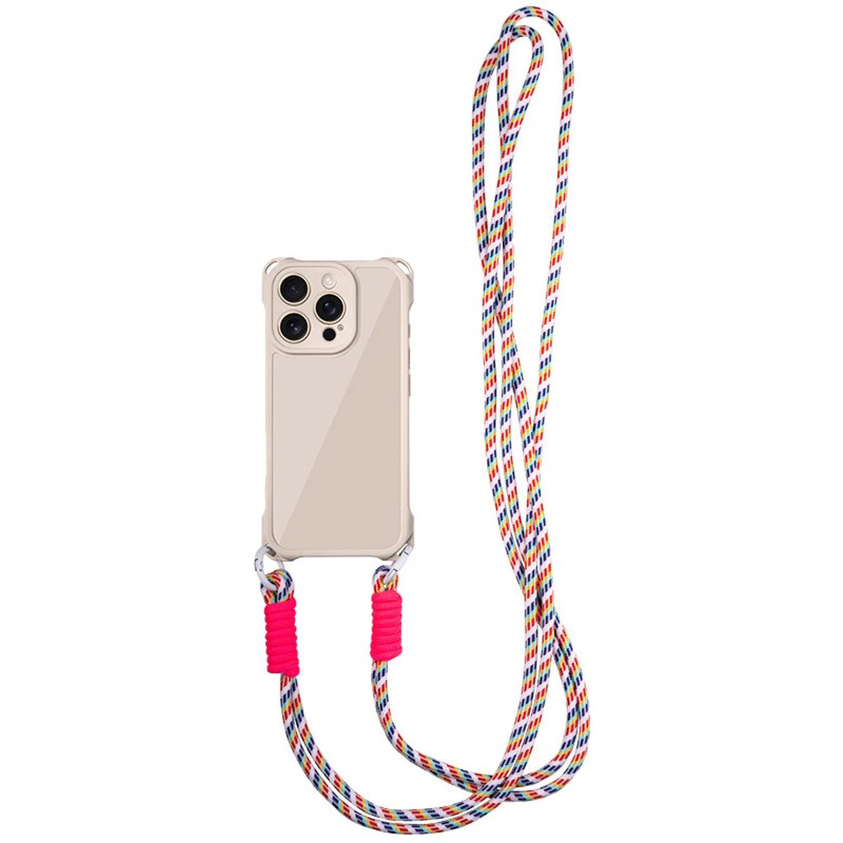 Чохол TPU CrossBody with straps для Apple iPhone 12 Pro Max (6.7") Antique White