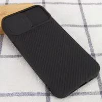 Чехол Camshield Square TPU со шторкой для камеры для Apple iPhone 12 Pro Max (6.7") Черный