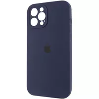 Чехол Silicone Case Full Camera Protective (AA) для Apple iPhone 12 Pro Max (6.7") Темно-синий / Midnight blue