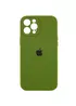 Чохол Silicone Case Full Camera Protective (AA) для Apple iPhone 12 Pro Max (6.7") Зелений / Dark Olive