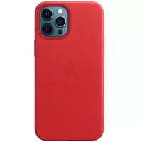 Шкіряний чохол Leather Case (AAA) для Apple iPhone 12 Pro Max (6.7 ") Red