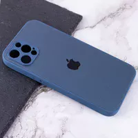 TPU+Glass чехол Matte Candy Full camera для Apple iPhone 12 Pro Max (6.7") Синий