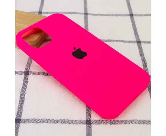 Чохол Silicone Case Full Protective (AA) для Apple iPhone 12 Pro Max (6.7 ") Рожевий / Barbie pink