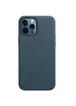 Кожаный чехол Leather Case (AA Plus) with MagSafe для Apple iPhone 12 Pro Max (6.7") Indigo Blue