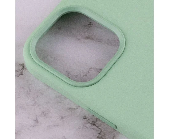 Чохол Silicone case (AAA) full with Magsafe and Animation для Apple iPhone 12 Pro Max (6.7 ") Зелений / Pistachio